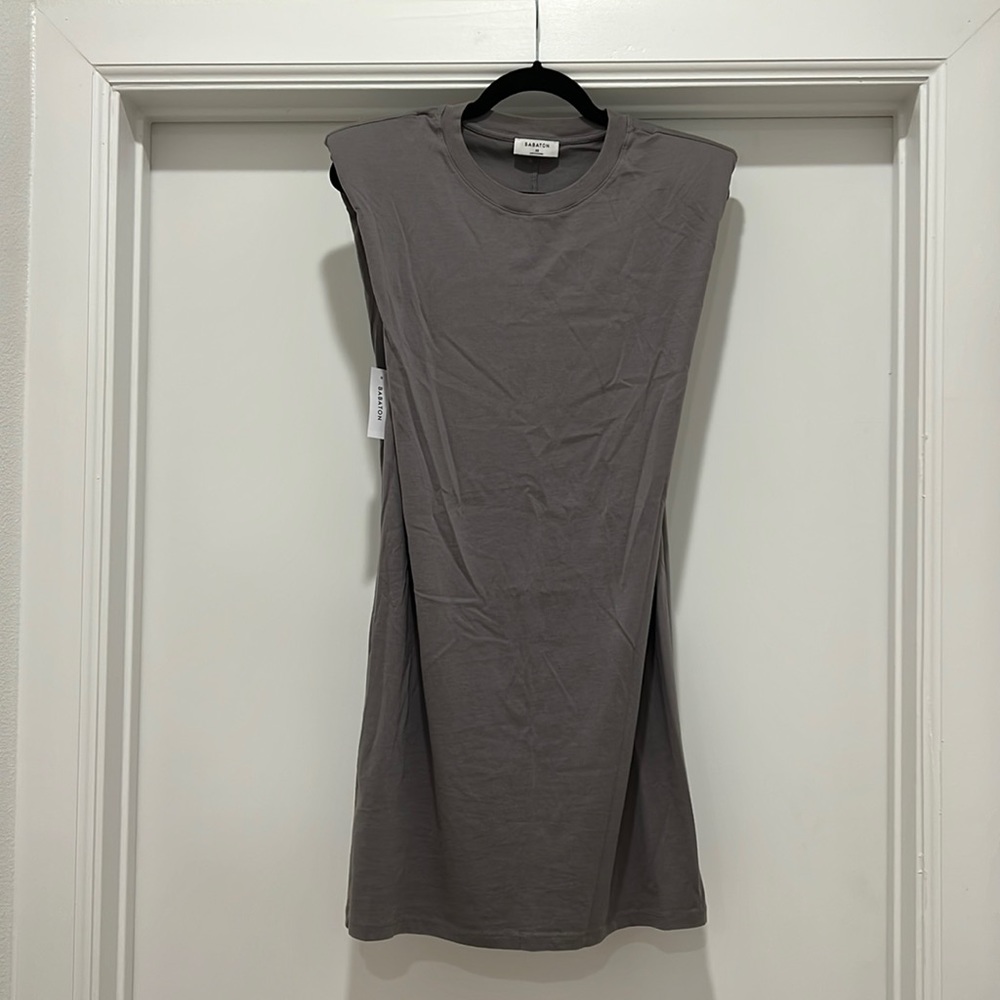 Babaton Gray Sleeveless Dress
